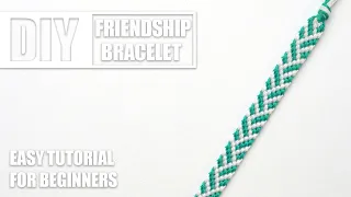 Stripe Line Zigzag Simple 2Colors Macrame Friendship Bracelets | Easy Tutorial for Beginner