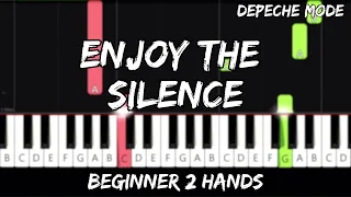 Depeche Mode - Enjoy the Silence - Easy Beginner Piano Tutorial - For 2 Hands