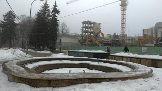 Кишинёв, снос гостиницы "Кодру",  31 января 2019 года