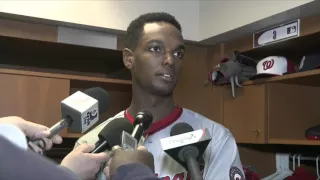 Michael A. Taylor talks about his leadoff homer