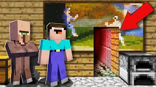 HOW TO OPEN THIS MYSTIC PASSAGE IN HOUSE OF VILLAGER IN MINECRAFT ? 100% TROLLING TRAP !