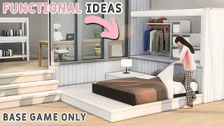 Platform Beds💤💡Functional Ideas | Base Game Tutorial | No CC or Mods | The Sims 4