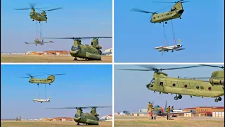 Restoring Aviation History: Watching Spectacular Moment a CH-47 Helicopter Picks Up an Iconic F-80!