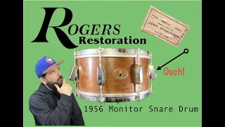 Rogers Restoration  - Restoration of a 1950s Rogers Monitor snare drum