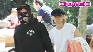 Norman Reedus & Diane Kruger Enjoy An Afternoon In The Park With Their Daughter In Beverly Hills