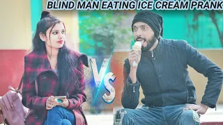 BLIND MAN EATING ICE CREAM PRANK | by Ansari Ayaan ali | #Prank_baaz