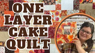 Just One Layer Cake Makes A Quilt Top || Easy Free Pattern!