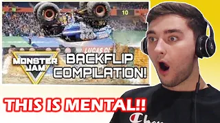 British Guy First Time Reaction to Monster Truck (Jam) Back Flips!