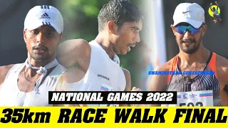Grueling 35 km race walk Men and women @National Games 2022