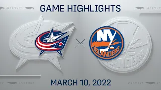 NHL Highlights | Blue Jackets vs. Islanders - Mar. 10, 2022