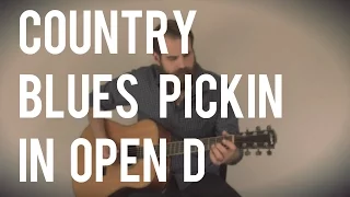 Country Blues Lick in Open D Tuning | TB107