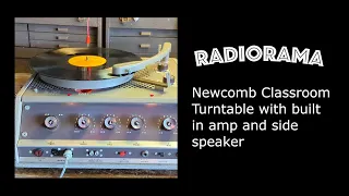 Newcomb portable record player with amp and speaker