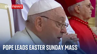 Vatican: Pope leads Easter Sunday Mass referencing Israel-Hamas war