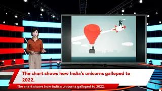 The chart shows how India's unicorns galloped to 2022.