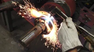 Removal of seized ball bearing from shaft via cutting torch