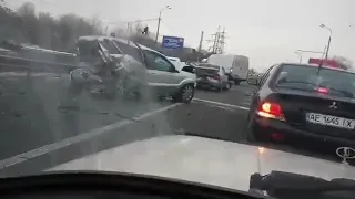 Авария в Днепре на Набережной Заводской