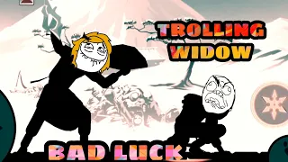 Trolling Widow in Shadow Fight 2.