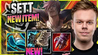 WUNDER IS A BEAST AS SETT WITH NEW ITEM! - G2 Wunder Plays Sett TOP vs Fiora! |