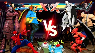 OGGY SPIDER-MAN, Dr. STRANGE & NEMESIS VS FIREBRAND, MAGENTO & HAGGAR FIGHT IN MARVEL VS CAPCOM 3