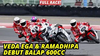 Debut Veda Ega Pratama dan MK Ramadhipa Balap 600cc || Race 1 Supersport 600cc MRS RD1 [Full Race]