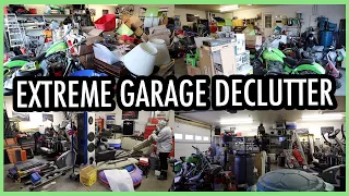 EXTREME GARAGE DECLUTTER AND ORGANIZE! | Transforming my Dad's Garage Pt.1