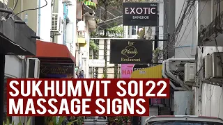 Massage Signs On Sukhumvit Soi 22