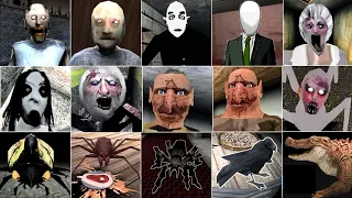 All Dvloper Games Characters & All Dvloper Pets | Slenderman - Granny 1.8 - The Twins - Slendrina