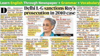 Learn English Through Newspaper - The Hindu Newspaper Analysis + Grammar