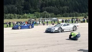 LEGENDARY DRAG RACE : Mercedes CLK GTR vs Porsche 911 GT1