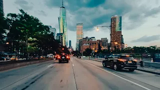 Sunset Drive To Lower Manhattan | Driving In New York City 4K🗽