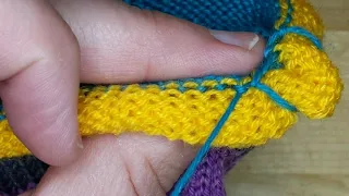 Kitchener stitch -how to close the toe from a sock made on a sock knitting machine