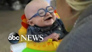 Baby Reacts to Seeing Mom for the First Time Using Glasses