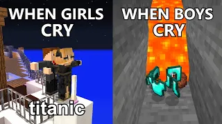 Boys vs Girls Portrayed by Minecraft