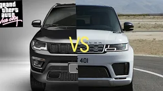 RANGE ROVER VS JEEP COMPAS IN VICE CITY/TWO SUVS COMPARISION/MUST WATCH