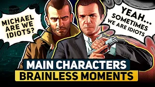 0 IQ moments... The WORST MISTAKES GTA PROTAGONISTS made