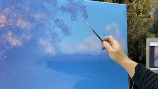 как нарисовать деревья в снегу