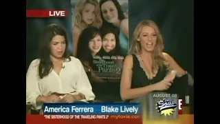 America Ferrera rolls her eyes as Blake Lively discusses Gossip Girl on Good Day LA