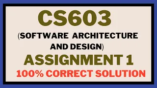 CS603 Assignment 1 2024 || CS603 Assignment 1 spring 2024 || CS603 Assignment 1 solution 2024