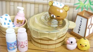 Rilakkuma Onsen "unboxing" RE-MENT miniature Japanese candy toys