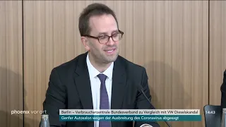 Klaus Müller zum Vergleich mit VW im Dieselskandal am 28.02.20