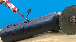 This idea is appreciated by millions! Just insert the battery into the angle grinder and be amazed