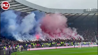 🎥 Old Firm fans pyro display ahead of #ScottishCup Semi Final