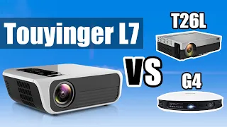 TouYinger L7 VS T26 Full HD and G4 DLP HD projector comparison