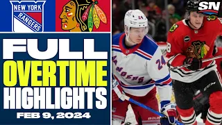 New York Rangers at Chicago Blackhawks | FULL Overtime Highlights - February 9, 2024