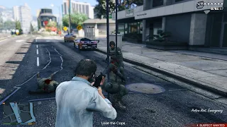 GTA V Trevor Steals The Coke From Vagos & Combat + Six Star Escaped(RDE 3.1.7)