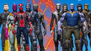 Marvel Avengers Vs Thanos And The Black Orders | Multiverse Epic Superheroes GTA Battle