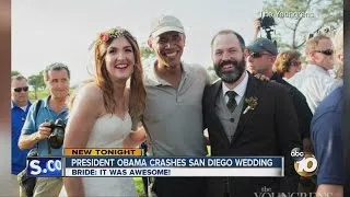 President Obama crashes San Diego wedding