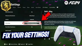 THE BEST SETTINGS TO USE IN FC 24! (Shooting, Defending, Camera Angles, etc) | EAFC 24 Ultimate Team