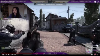 Girl live streaming catch cheating on cs.go