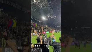 Spotted @agnezmo at @BancStadium front row, supporting Los Angeles Football Club @LAFC 🤍 #LAFC